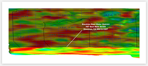 Heatmap of sediment coarseness